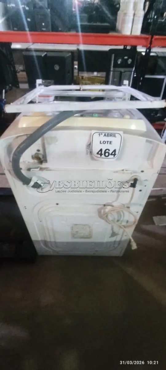LOTE 464 - 01 MÁQUINA DE LAVAR 6 KG 220V MARCA ELECTROLUX E 01 VARAL RETRÁTIL. (NO ESTADO) ATENÇÃO! FAZER A VISITAÇÃO ANTES DE ARREMATAR, NÃO SABEMOS SE FUNCIONA, LEILÃO NÃO TEM GARANTIA E NEM DEVOLUÇÃO, SUJEITO A POSSÍVEIS AVARIAS VISÍVEIS/OCULTAS E/OU AUSÊNCIA DE COMPONENTES.