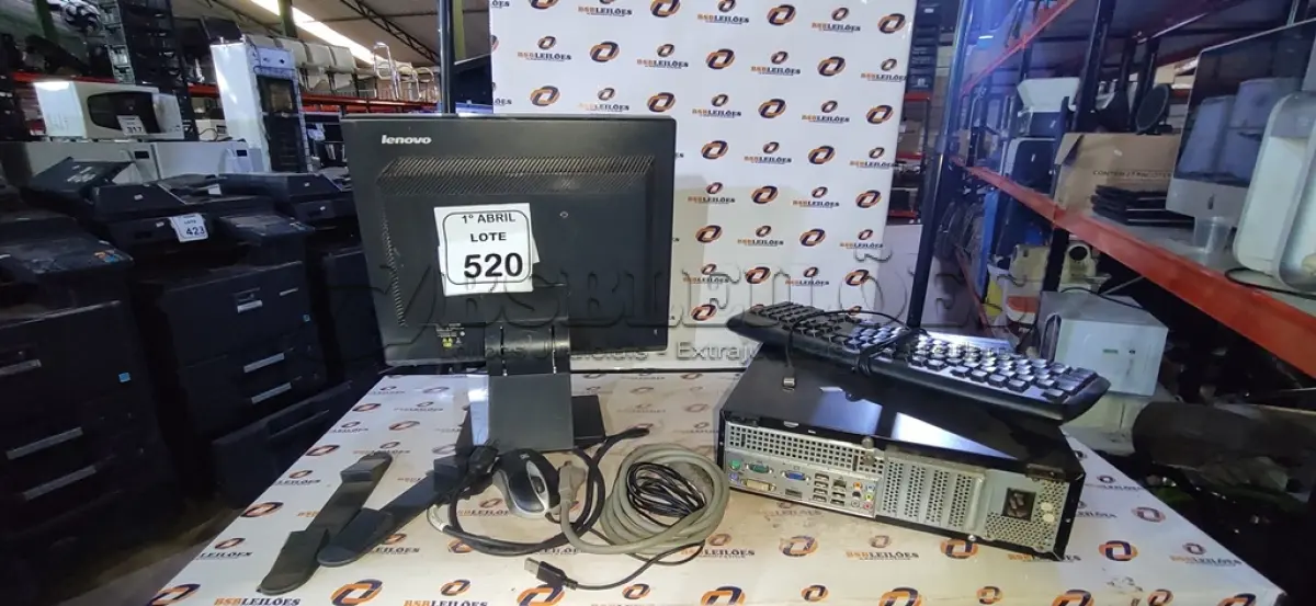 LOTE 520 - 01 CPU INFORWAY 4GB HD 500, 01 MOUSE, 01 TECLADO, 01BASE DE CPU, 01 CABO DE FORÇA E 01 MONITOR MARCA LENOVO. (NO ESTADO) ATENÇÃO! FAZER A VISITAÇÃO ANTES DE ARREMATAR, NÃO SABEMOS SE FUNCIONA. LEILÃO NÃO TEM GARANTIA E NEM DEVOLUÇÃO, SUJEITO A POSSÍVEIS AVARIAS VISÍVEIS/OCULTAS E/OU AUSÊNCIA DE COMPONENTES.
