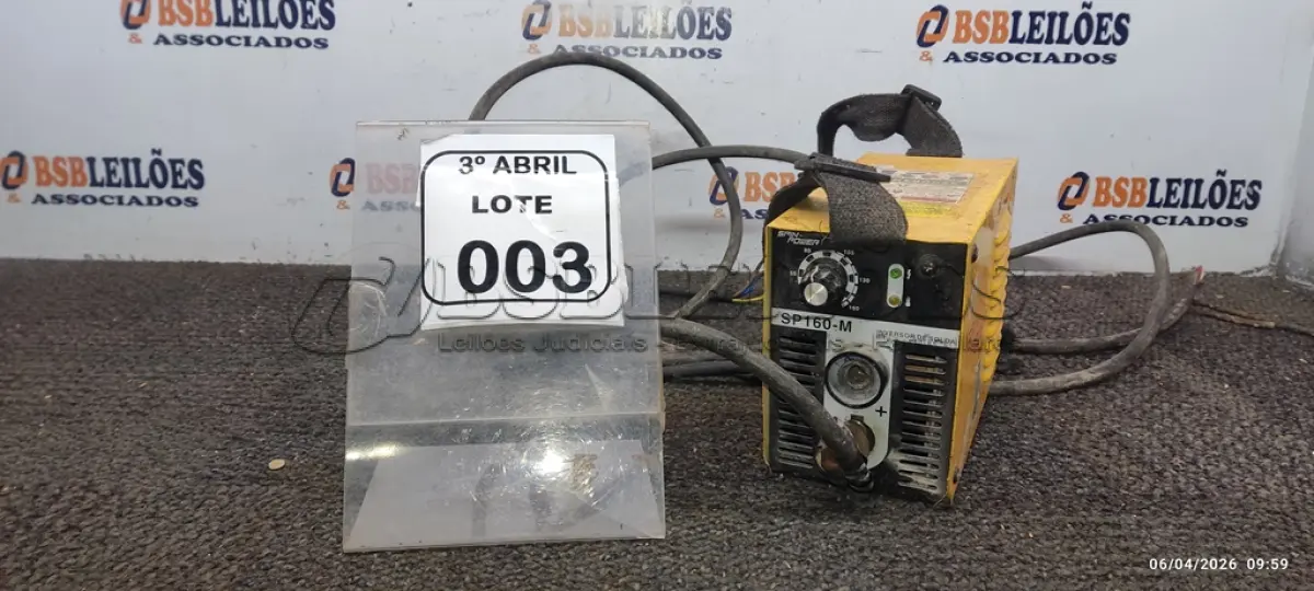 LOTE 003 - 01 MÁQUINA DE SOLDA MARCA PIN POWER. (NO ESTADO) ATENÇÃO! FAZER A VISITAÇÃO ANTES DE ARREMATAR, NÃO SABEMOS SE FUNCIONA, LEILÃO NÃO TEM GARANTIA E NEM DEVOLUÇÃO, SUJEITO A POSSÍVEIS AVARIAS VISÍVEIS/OCULTAS E/OU AUSÊNCIA DE COMPONENTES.