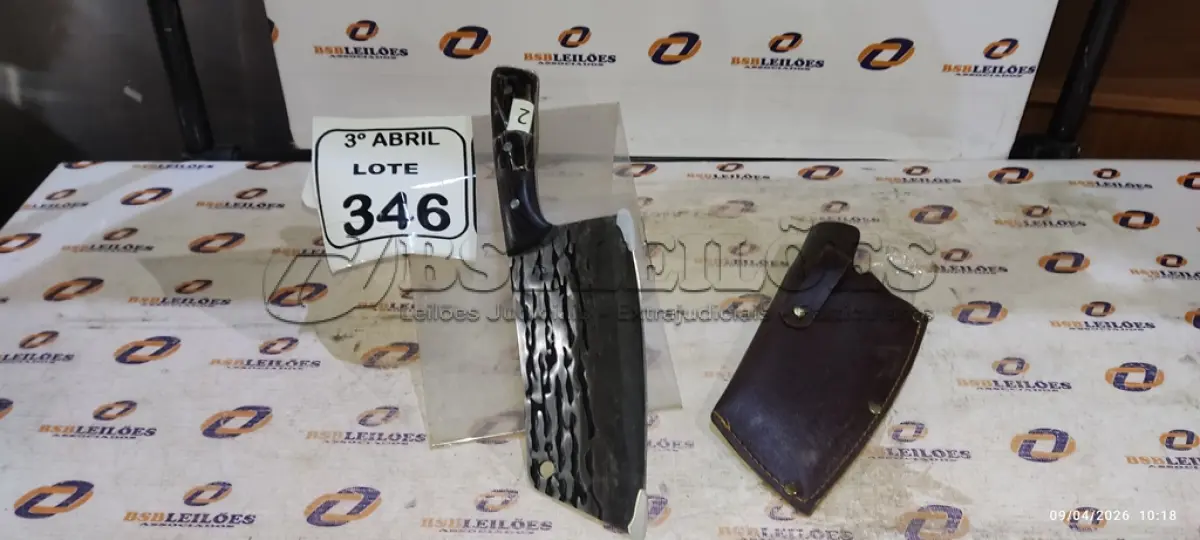 LOTE 346 - 01 CUTELO RUSTICO FULL TANG CABO DE MADEIRA   COM BAINHA . (NO ESTADO) ATENÇÃO! FAZER A VISITAÇÃO ANTES DE ARREMATAR, NÃO SABEMOS SE FUNCIONA, LEILÃO NÃO TEM GARANTIA E NEM DEVOLUÇÃO, SUJEITO A POSSÍVEIS AVARIAS VISÍVEIS/OCULTAS E/OU AUSÊNCIA DE COMPONENTES.