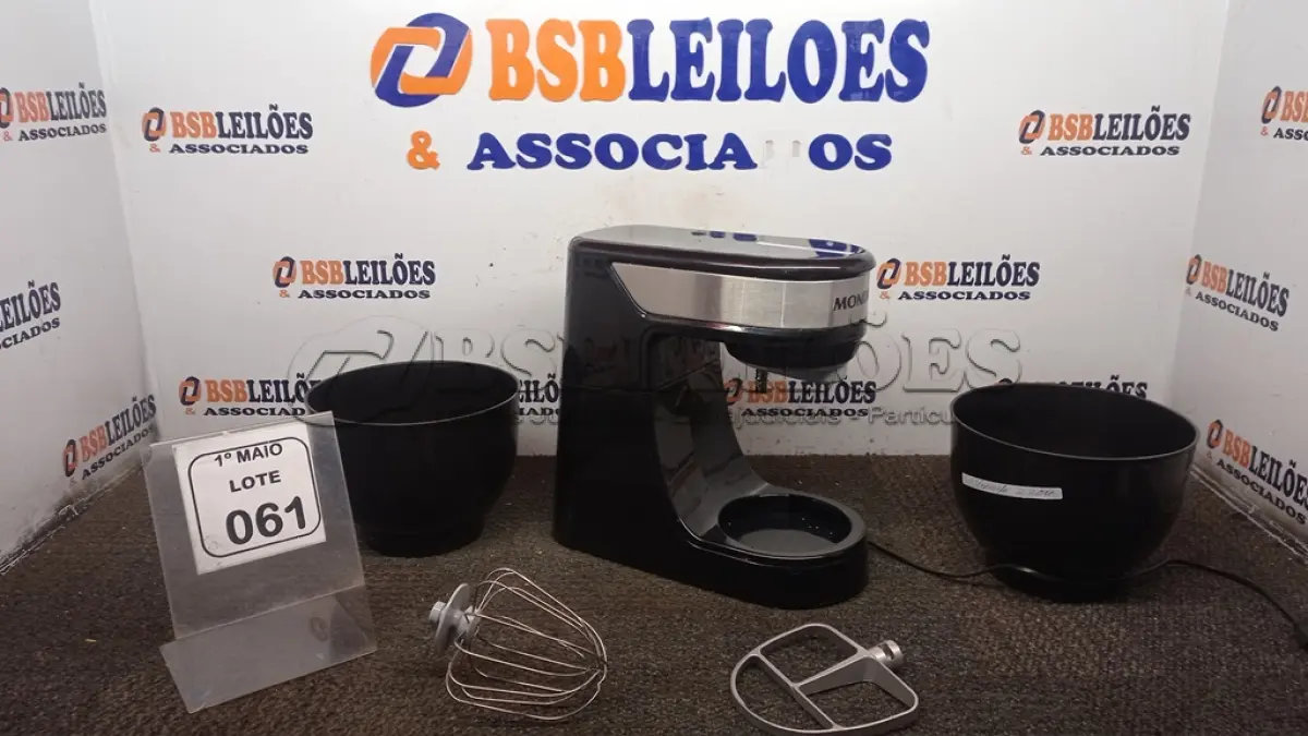 LOTE 061 - 01 BATEDEIRA PLANETÁRIA 220V MARCA MONDIAL (NO ESTADO) ATENÇÃO! FAZER A VISITAÇÃO ANTES DE ARREMATAR, NÃO SABEMOS SE FUNCIONA, LEILÃO NÃO TEM GARANTIA E NEM DEVOLUÇÃO, SUJEITO A POSSÍVEIS AVARIAS VISÍVEIS/OCULTAS E/OU AUSÊNCIA DE COMPONENTES.