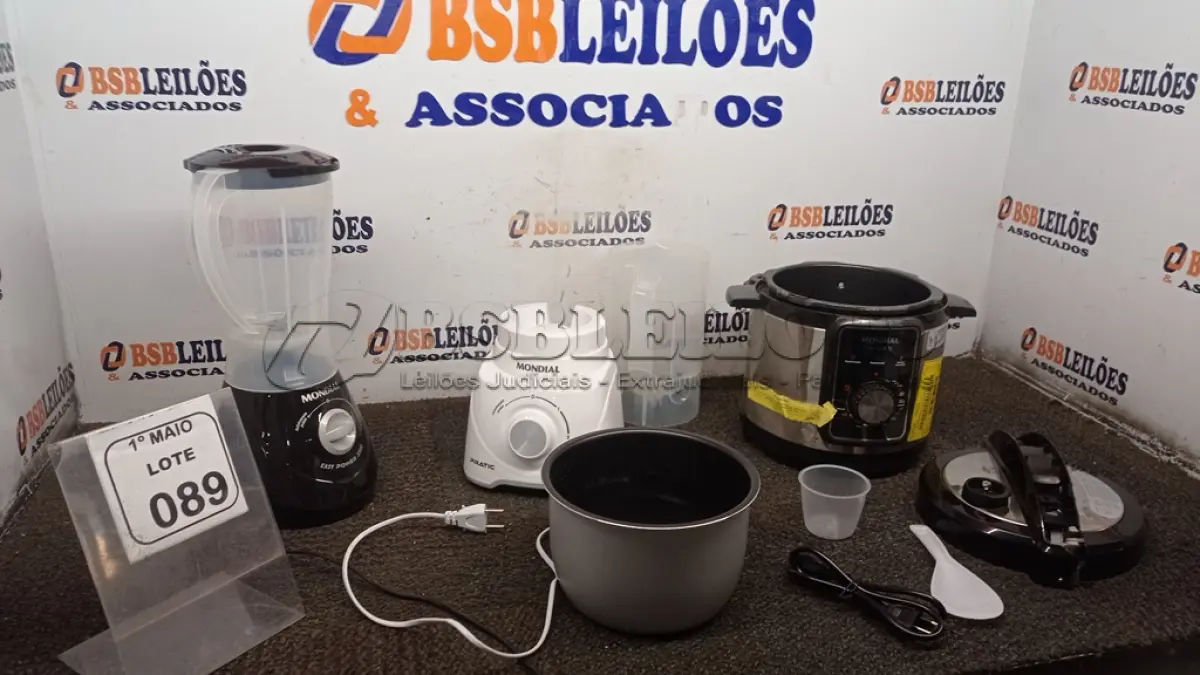 LOTE 089 - 01 PANELA ELÉTRICA E 02 LIQUIDIFICADORES MARCA MONDIAL. (NO ESTADO) ATENÇÃO! FAZER A VISITAÇÃO ANTES DE ARREMATAR, NÃO SABEMOS SE FUNCIONA, LEILÃO NÃO TEM GARANTIA E NEM DEVOLUÇÃO, SUJEITO A POSSÍVEIS AVARIAS VISÍVEIS/OCULTAS E/OU AUSÊNCIA DE COMPONENTES.