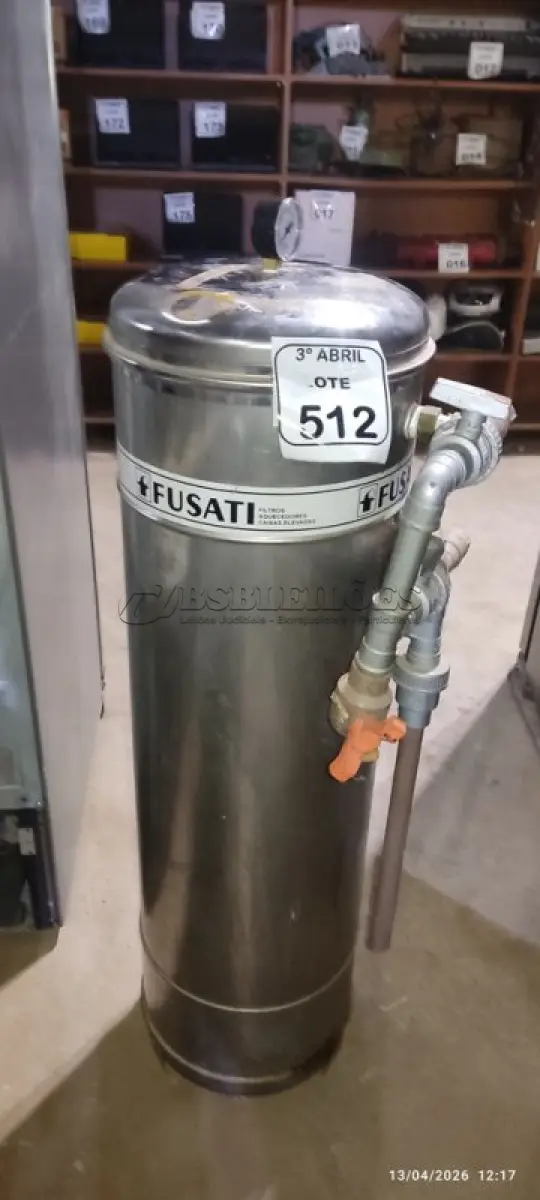 LOTE 512 - 01 FILTRO PARA PISCINA EM INOX. (NO ESTADO) ATENÇÃO! FAZER A VISITAÇÃO ANTES DE ARREMATAR, NÃO SABEMOS SE FUNCIONA, LEILÃO NÃO TEM GARANTIA E NEM DEVOLUÇÃO, SUJEITO A POSSÍVEIS AVARIAS VISÍVEIS/OCULTAS E/OU AUSÊNCIA DE COMPONENTES.