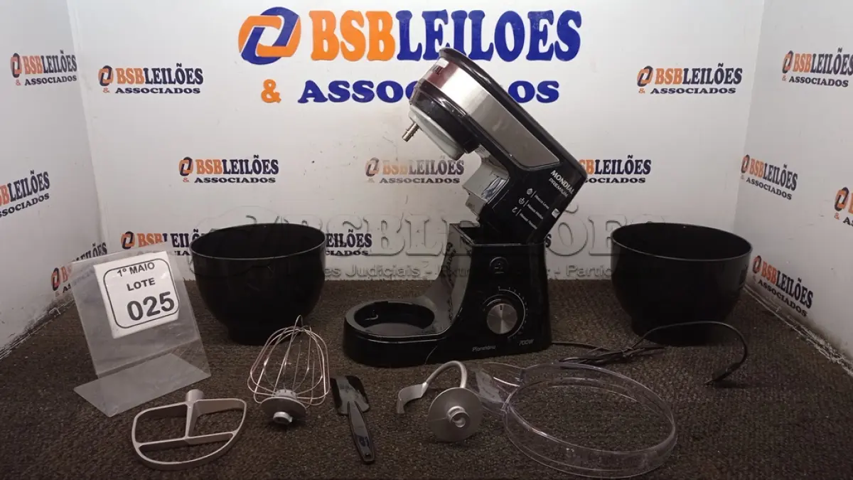 LOTE 025 - 01 BATEDEIRA PLANETÁRIA MARCA MONDIAL. (NO ESTADO) ATENÇÃO! FAZER A VISITAÇÃO ANTES DE ARREMATAR, NÃO SABEMOS SE FUNCIONA, LEILÃO NÃO TEM GARANTIA E NEM DEVOLUÇÃO, SUJEITO A POSSÍVEIS AVARIAS VISÍVEIS/OCULTAS E/OU AUSÊNCIA DE COMPONENTES.