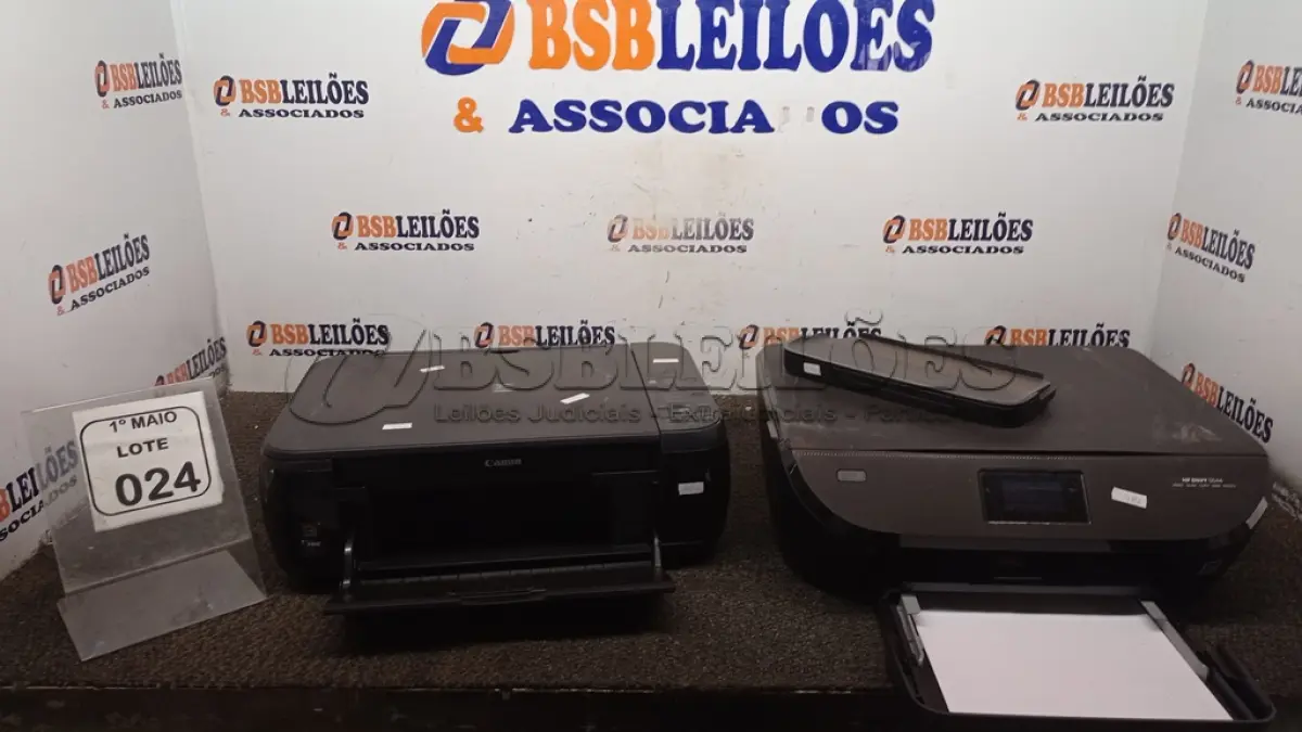 LOTE 024 - 01 IMPRESSORA MODELO MP280 E 01 IMPRESSORA MODELO ENVY 5544 MARCA HP. (NO ESTADO) ATENÇÃO! FAZER A VISITAÇÃO ANTES DE ARREMATAR, NÃO SABEMOS SE FUNCIONA, LEILÃO NÃO TEM GARANTIA E NEM DEVOLUÇÃO, SUJEITO A POSSÍVEIS AVARIAS VISÍVEIS/OCULTAS E/OU AUSÊNCIA DE COMPONENTES.
