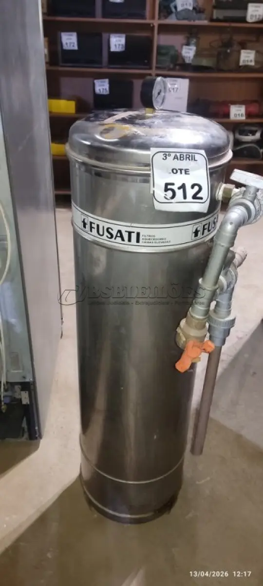 LOTE 512 - 01 FILTRO PARA PISCINA EM INOX. (NO ESTADO) ATENÇÃO! FAZER A VISITAÇÃO ANTES DE ARREMATAR, NÃO SABEMOS SE FUNCIONA, LEILÃO NÃO TEM GARANTIA E NEM DEVOLUÇÃO, SUJEITO A POSSÍVEIS AVARIAS VISÍVEIS/OCULTAS E/OU AUSÊNCIA DE COMPONENTES.