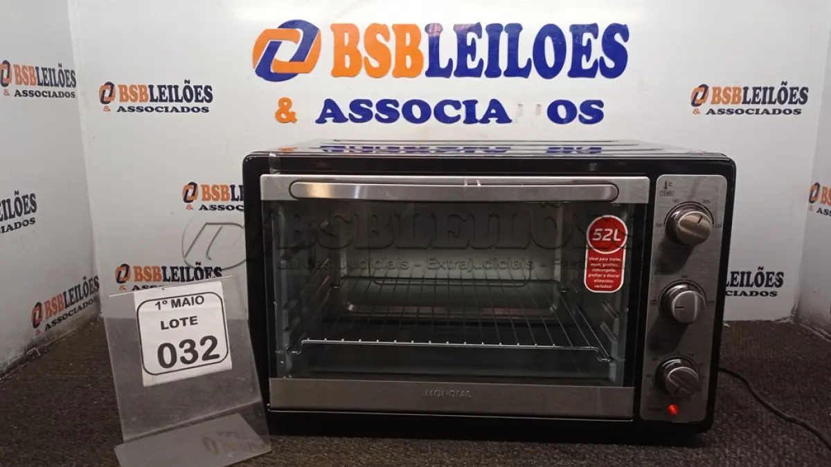 LOTE 032 - 01 FORNO ELÉTRICO MODELO GRAND FAMILY II 52L MARCA MONDIAL. (NO ESTADO) ATENÇÃO! FAZER A VISITAÇÃO ANTES DE ARREMATAR, NÃO SABEMOS SE FUNCIONA, LEILÃO NÃO TEM GARANTIA E NEM DEVOLUÇÃO, SUJEITO A POSSÍVEIS AVARIAS VISÍVEIS/OCULTAS E/OU AUSÊNCIA DE COMPONENTES.