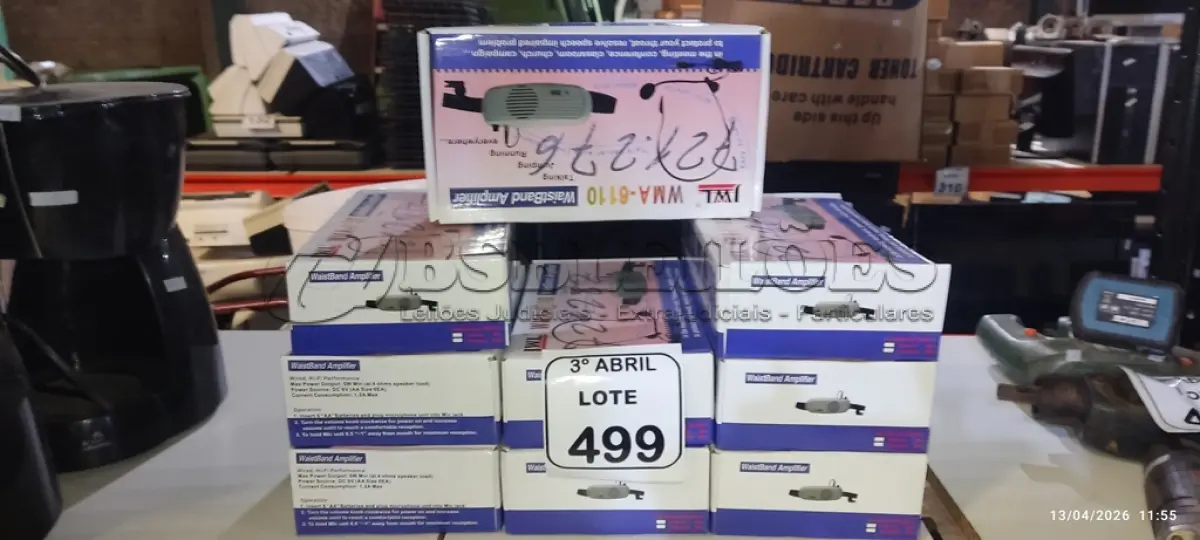 LOTE 499 - 09 MICROFONES PARA SEMINÁRIO MODELO WMA-6110 MARCA JWL. (NO ESTADO) ATENÇÃO! FAZER A VISITAÇÃO ANTES DE ARREMATAR, NÃO SABEMOS SE FUNCIONA, LEILÃO NÃO TEM GARANTIA E NEM DEVOLUÇÃO, SUJEITO A POSSÍVEIS AVARIAS VISÍVEIS/OCULTAS E/OU AUSÊNCIA DE COMPONENTES.