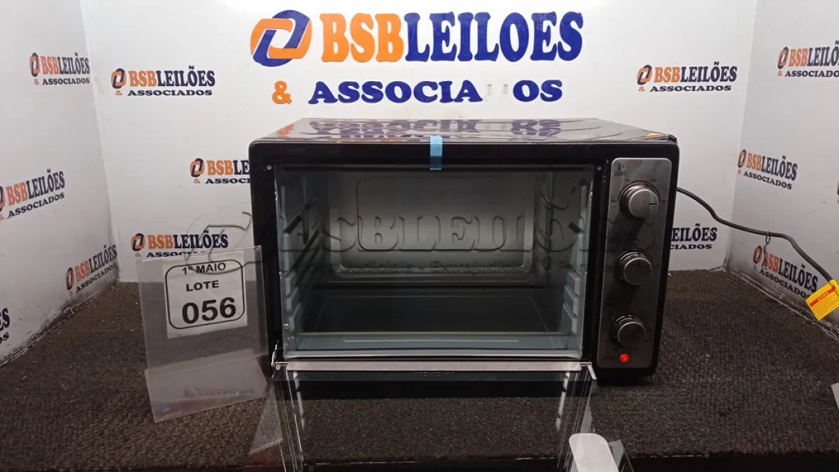 LOTE 056 - 01 FORNO ELÉTRICO MODELO GRAND FAMILY II 52L MARCA MONDIAL. (NO ESTADO) ATENÇÃO! FAZER A VISITAÇÃO ANTES DE ARREMATAR, NÃO SABEMOS SE FUNCIONA, LEILÃO NÃO TEM GARANTIA E NEM DEVOLUÇÃO, SUJEITO A POSSÍVEIS AVARIAS VISÍVEIS/OCULTAS E/OU AUSÊNCIA DE COMPONENTES.