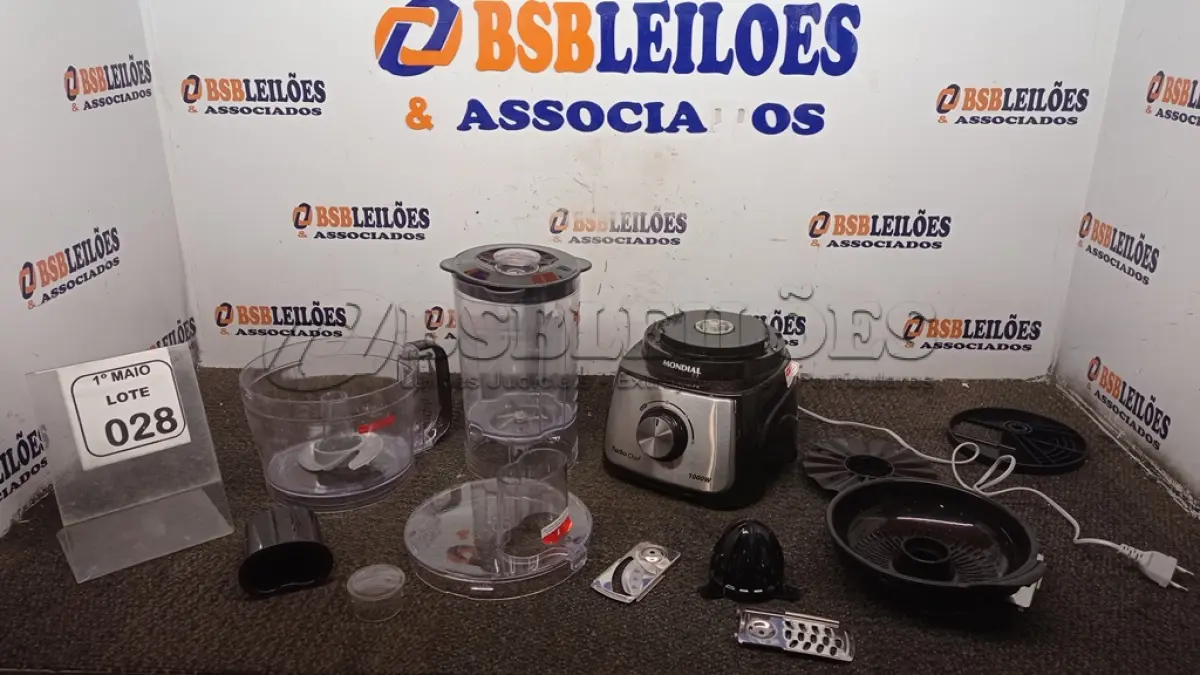LOTE 028 - 01 MULTIPROCESSADOR MODELO TURBO CHEF 220V MARCA MONDIAL. (NO ESTADO) ATENÇÃO! FAZER A VISITAÇÃO ANTES DE ARREMATAR, NÃO SABEMOS SE FUNCIONA, LEILÃO NÃO TEM GARANTIA E NEM DEVOLUÇÃO, SUJEITO A POSSÍVEIS AVARIAS VISÍVEIS/OCULTAS E/OU AUSÊNCIA DE COMPONENTES.