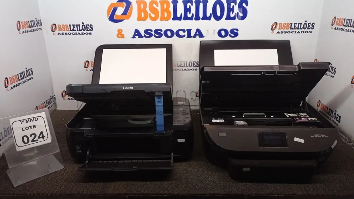 LOTE 024 - 01 IMPRESSORA MODELO MP280 E 01 IMPRESSORA MODELO ENVY 5544 MARCA HP. (NO ESTADO) ATENÇÃO! FAZER A VISITAÇÃO ANTES DE ARREMATAR, NÃO SABEMOS SE FUNCIONA, LEILÃO NÃO TEM GARANTIA E NEM DEVOLUÇÃO, SUJEITO A POSSÍVEIS AVARIAS VISÍVEIS/OCULTAS E/OU AUSÊNCIA DE COMPONENTES.