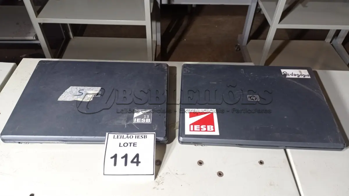 LOTE 114 - 02 NOTEBOOKS HP SEM FONTE. (NO ESTADO) ATENÇÃO! FAZER A VISITAÇÃO ANTES DE ARREMATAR, NÃO SABEMOS SE FUNCIONA, LEILÃO NÃO TEM GARANTIA E NEM DEVOLUÇÃO, SUJEITO A POSSÍVEIS AVARIAS VISÍVEIS/OCULTAS E/OU AUSÊNCIA DE COMPONENTES.