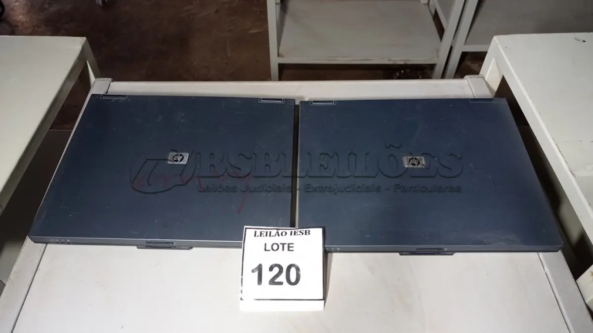 LOTE 120 - 02 NOTEBOOKS HP SEM FONTE. (NO ESTADO) ATENÇÃO! FAZER A VISITAÇÃO ANTES DE ARREMATAR, NÃO SABEMOS SE FUNCIONA, LEILÃO NÃO TEM GARANTIA E NEM DEVOLUÇÃO, SUJEITO A POSSÍVEIS AVARIAS VISÍVEIS/OCULTAS E/OU AUSÊNCIA DE COMPONENTES.