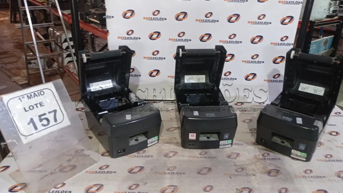 LOTE 157 - 03 IMPRESSORAS DE CUPOM MARCA URMET. (NO ESTADO) ATENÇÃO! FAZER A VISITAÇÃO ANTES DE ARREMATAR, NÃO SABEMOS SE FUNCIONA, LEILÃO NÃO TEM GARANTIA E NEM DEVOLUÇÃO, SUJEITO A POSSÍVEIS AVARIAS VISÍVEIS/OCULTAS E/OU AUSÊNCIA DE COMPONENTES.