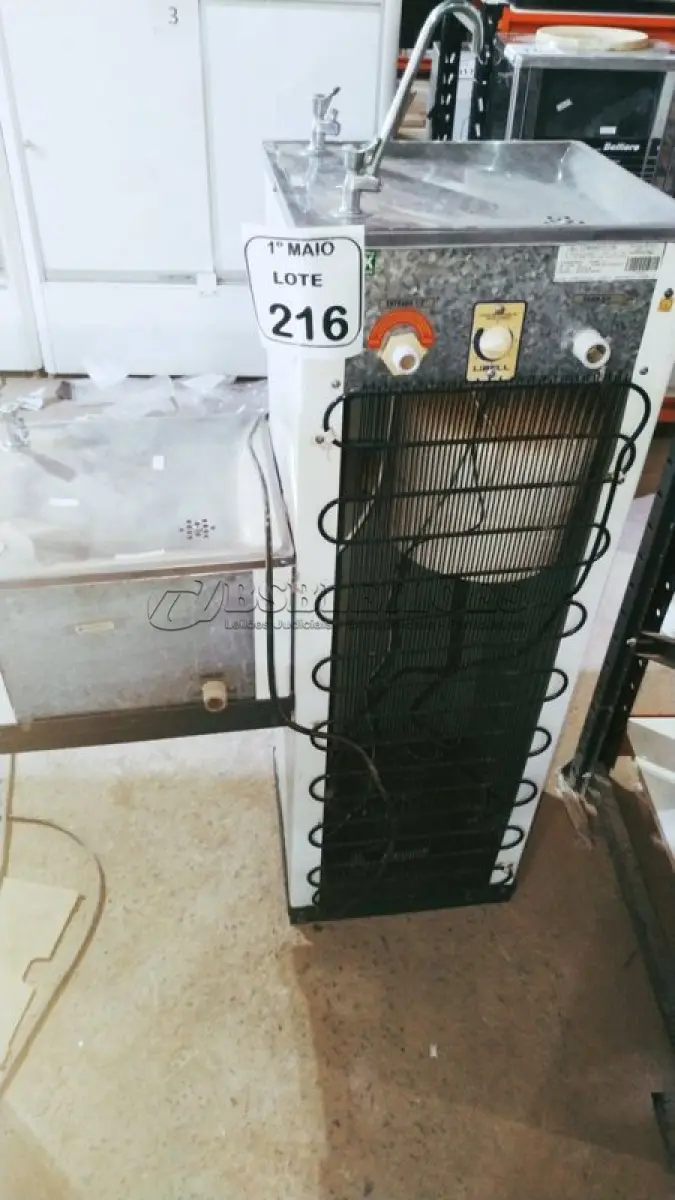 LOTE 216 - 01 BEBEDOURO CONJUGADO 220V MARCA LIBELL. (NO ESTADO) ATENÇÃO! FAZER A VISITAÇÃO ANTES DE ARREMATAR, NÃO SABEMOS SE FUNCIONA, LEILÃO NÃO TEM GARANTIA E NEM DEVOLUÇÃO, SUJEITO A POSSÍVEIS AVARIAS VISÍVEIS/OCULTAS E/OU AUSÊNCIA DE COMPONENTES.