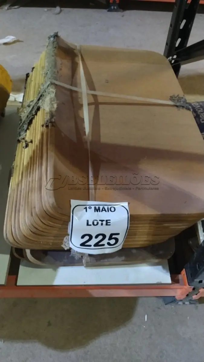 LOTE 225 - 20 PLACAS DE MADEIRA. (NO ESTADO) ATENÇÃO! FAZER A VISITAÇÃO ANTES DE ARREMATAR, NÃO SABEMOS SE FUNCIONA, LEILÃO NÃO TEM GARANTIA E NEM DEVOLUÇÃO, SUJEITO A POSSÍVEIS AVARIAS VISÍVEIS/OCULTAS E/OU AUSÊNCIA DE COMPONENTES.