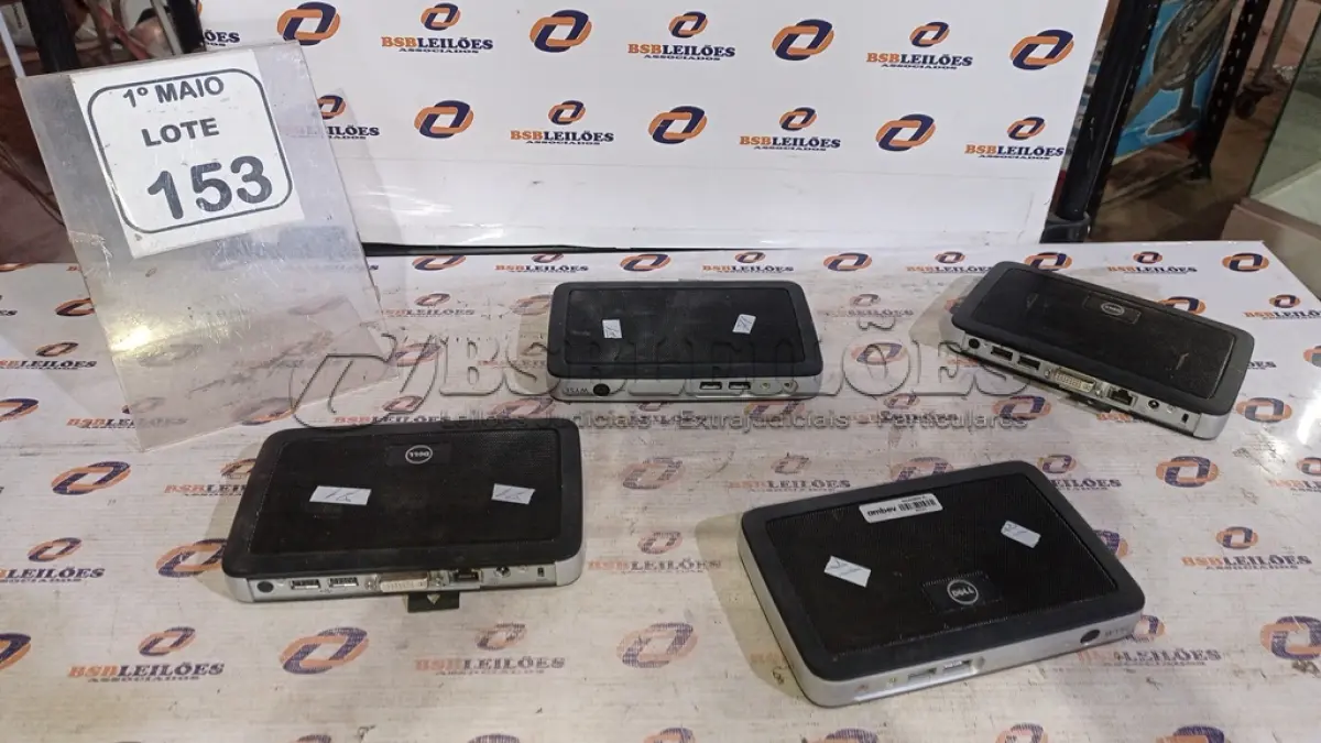 LOTE 153 - 04 MINIS PC MODELO WYSE MARCA DELL. (NO ESTADO) ATENÇÃO! FAZER A VISITAÇÃO ANTES DE ARREMATAR, NÃO SABEMOS SE FUNCIONA, LEILÃO NÃO TEM GARANTIA E NEM DEVOLUÇÃO, SUJEITO A POSSÍVEIS AVARIAS VISÍVEIS/OCULTAS E/OU AUSÊNCIA DE COMPONENTES.