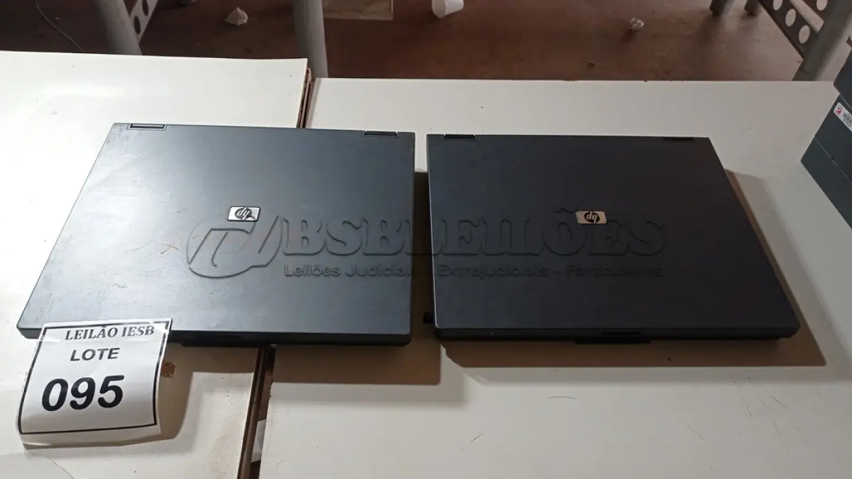 LOTE 095 - 02 NOTEBOOKS HP SEM FONTE. (NO ESTADO) ATENÇÃO! FAZER A VISITAÇÃO ANTES DE ARREMATAR, NÃO SABEMOS SE FUNCIONA, LEILÃO NÃO TEM GARANTIA E NEM DEVOLUÇÃO, SUJEITO A POSSÍVEIS AVARIAS VISÍVEIS/OCULTAS E/OU AUSÊNCIA DE COMPONENTES.