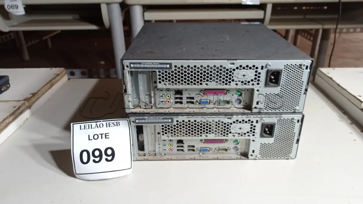 LOTE 099 - 02 CPUS LENOVO. (NO ESTADO) ATENÇÃO! FAZER A VISITAÇÃO ANTES DE ARREMATAR, NÃO SABEMOS SE FUNCIONA, LEILÃO NÃO TEM GARANTIA E NEM DEVOLUÇÃO, SUJEITO A POSSÍVEIS AVARIAS VISÍVEIS/OCULTAS E/OU AUSÊNCIA DE COMPONENTES.