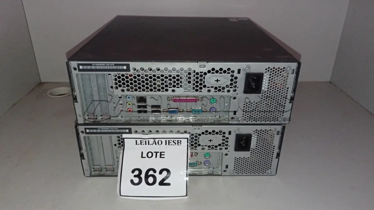 LOTE 362 - 02 CPUS LENOVO. (NO ESTADO) ATENÇÃO! FAZER A VISITAÇÃO ANTES DE ARREMATAR, NÃO SABEMOS SE FUNCIONA, LEILÃO NÃO TEM GARANTIA E NEM DEVOLUÇÃO, SUJEITO A POSSÍVEIS AVARIAS VISÍVEIS/OCULTAS E/OU AUSÊNCIA DE COMPONENTES.