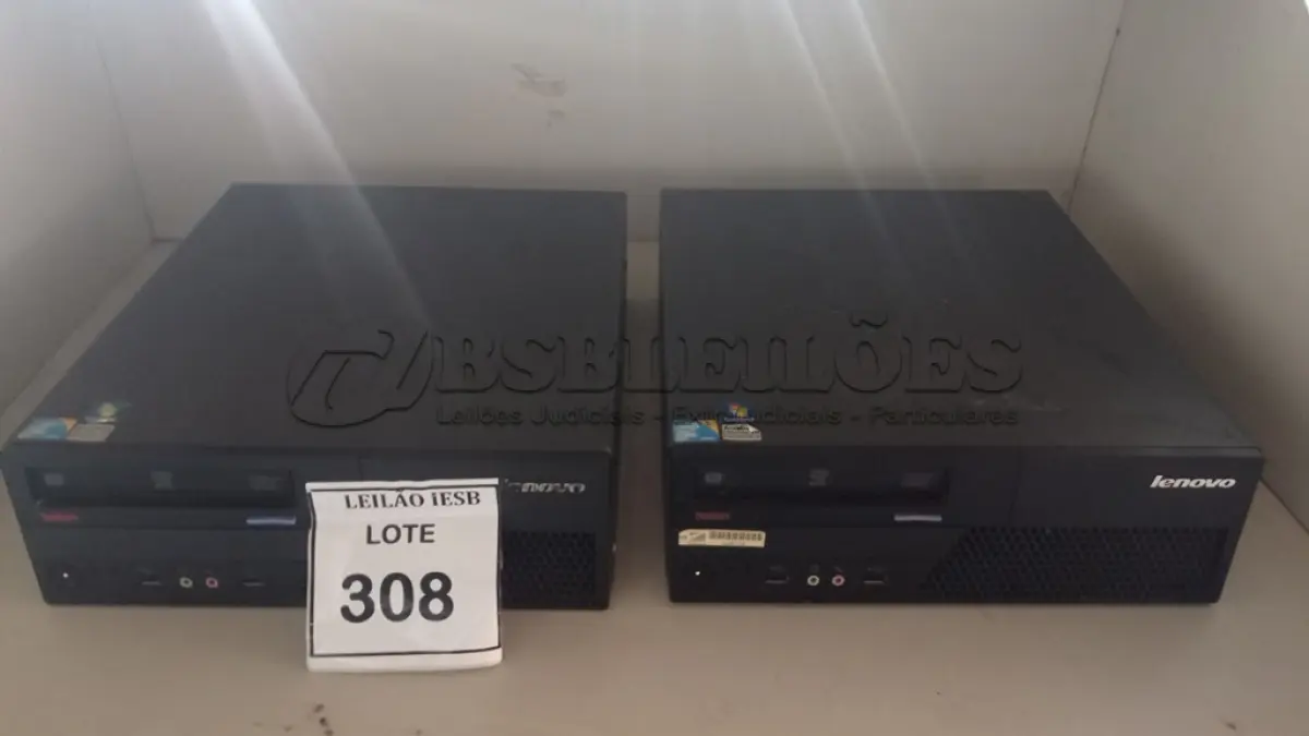 LOTE 308 - 02 CPUS LENOVO. (NO ESTADO) ATENÇÃO! FAZER A VISITAÇÃO ANTES DE ARREMATAR, NÃO SABEMOS SE FUNCIONA, LEILÃO NÃO TEM GARANTIA E NEM DEVOLUÇÃO, SUJEITO A POSSÍVEIS AVARIAS VISÍVEIS/OCULTAS E/OU AUSÊNCIA DE COMPONENTES.