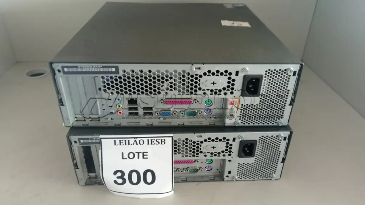 LOTE 300 - 02 CPUS LENOVO. (NO ESTADO) ATENÇÃO! FAZER A VISITAÇÃO ANTES DE ARREMATAR, NÃO SABEMOS SE FUNCIONA, LEILÃO NÃO TEM GARANTIA E NEM DEVOLUÇÃO, SUJEITO A POSSÍVEIS AVARIAS VISÍVEIS/OCULTAS E/OU AUSÊNCIA DE COMPONENTES.