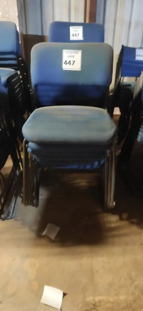 LOTE 447 - 15 CADEIRAS FIXA NA COR AZUL. (NO ESTADO) ATENÇÃO! FAZER A VISITAÇÃO ANTES DE ARREMATAR, NÃO SABEMOS SE FUNCIONA, LEILÃO NÃO TEM GARANTIA E NEM DEVOLUÇÃO, SUJEITO A POSSÍVEIS AVARIAS VISÍVEIS/OCULTAS E/OU AUSÊNCIA DE COMPONENTES.