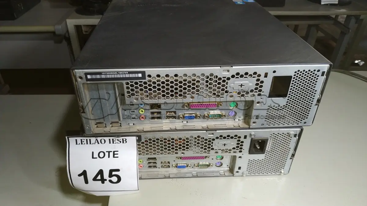 LOTE 145 - 02 CPU LENOVO. (NO ESTADO) ATENÇÃO! FAZER A VISITAÇÃO ANTES DE ARREMATAR, NÃO SABEMOS SE FUNCIONA, LEILÃO NÃO TEM GARANTIA E NEM DEVOLUÇÃO, SUJEITO A POSSÍVEIS AVARIAS VISÍVEIS/OCULTAS E/OU AUSÊNCIA DE COMPONENTES.