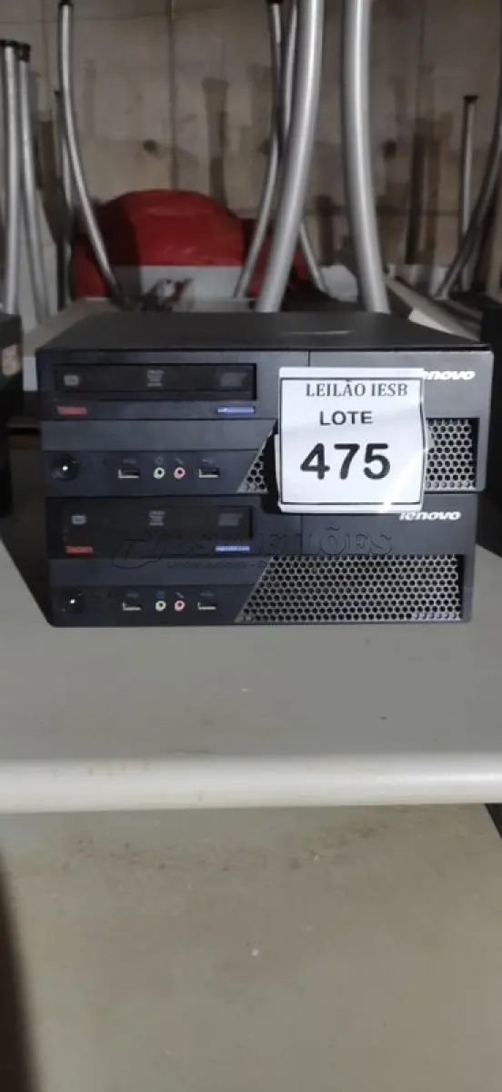 LOTE 475 - 02 CPUS LENOVO. (NO ESTADO) ATENÇÃO! FAZER A VISITAÇÃO ANTES DE ARREMATAR, NÃO SABEMOS SE FUNCIONA, LEILÃO NÃO TEM GARANTIA E NEM DEVOLUÇÃO, SUJEITO A POSSÍVEIS AVARIAS VISÍVEIS/OCULTAS E/OU AUSÊNCIA DE COMPONENTES.