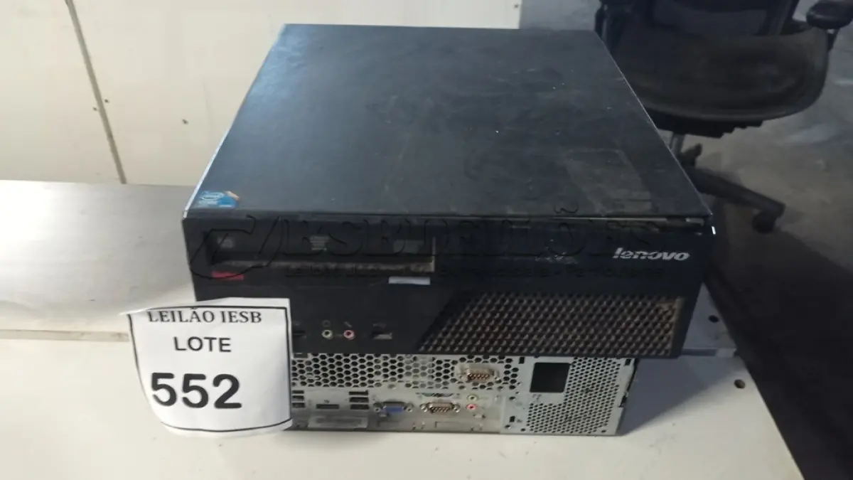 LOTE 552 - 02 CPUS LENOVO. (NO ESTADO) ATENÇÃO! FAZER A VISITAÇÃO ANTES DE ARREMATAR, NÃO SABEMOS SE FUNCIONA, LEILÃO NÃO TEM GARANTIA E NEM DEVOLUÇÃO, SUJEITO A POSSÍVEIS AVARIAS VISÍVEIS/OCULTAS E/OU AUSÊNCIA DE COMPONENTES.