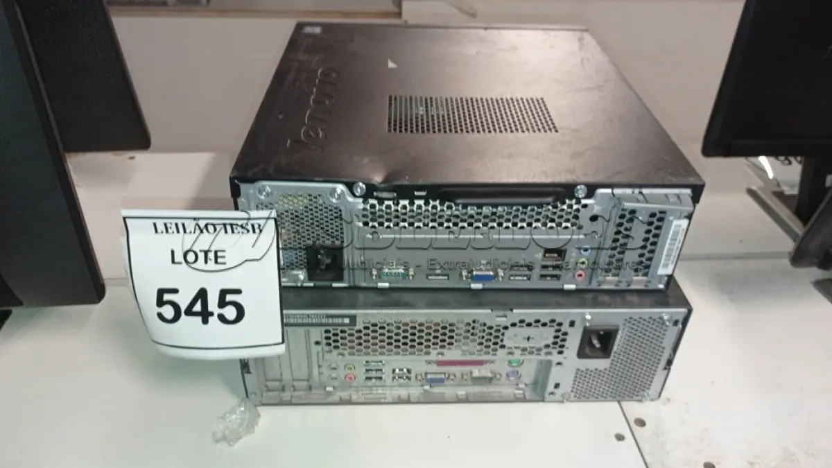 LOTE 545 - 02 CPUS LENOVO. (NO ESTADO) ATENÇÃO! FAZER A VISITAÇÃO ANTES DE ARREMATAR, NÃO SABEMOS SE FUNCIONA, LEILÃO NÃO TEM GARANTIA E NEM DEVOLUÇÃO, SUJEITO A POSSÍVEIS AVARIAS VISÍVEIS/OCULTAS E/OU AUSÊNCIA DE COMPONENTES.
