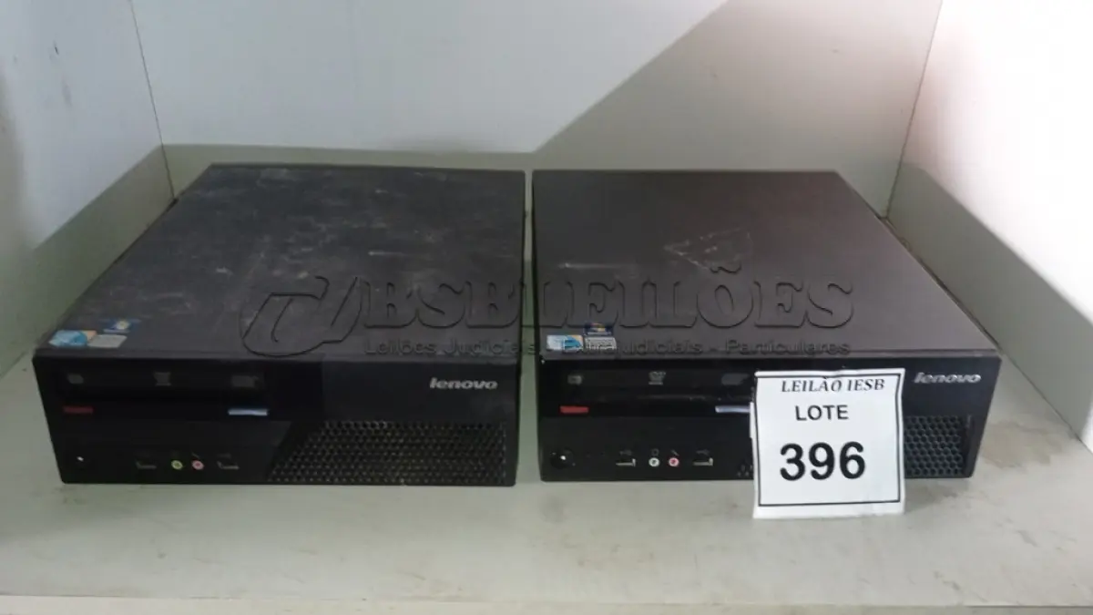 LOTE 396 - 02 CPUS LENOVO. (NO ESTADO) ATENÇÃO! FAZER A VISITAÇÃO ANTES DE ARREMATAR, NÃO SABEMOS SE FUNCIONA, LEILÃO NÃO TEM GARANTIA E NEM DEVOLUÇÃO, SUJEITO A POSSÍVEIS AVARIAS VISÍVEIS/OCULTAS E/OU AUSÊNCIA DE COMPONENTES.