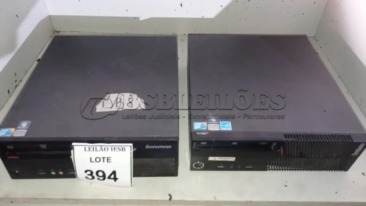LOTE 394 - 02 CPUS LENOVO. (NO ESTADO) ATENÇÃO! FAZER A VISITAÇÃO ANTES DE ARREMATAR, NÃO SABEMOS SE FUNCIONA, LEILÃO NÃO TEM GARANTIA E NEM DEVOLUÇÃO, SUJEITO A POSSÍVEIS AVARIAS VISÍVEIS/OCULTAS E/OU AUSÊNCIA DE COMPONENTES.