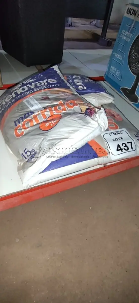 LOTE 437 - 05 PACOTES DE MASSA CORRIDA 15KG CADA MARCA RENOVARE. (NO ESTADO) ATENÇÃO! FAZER A VISITAÇÃO ANTES DE ARREMATAR, NÃO SABEMOS SE FUNCIONA, LEILÃO NÃO TEM GARANTIA E NEM DEVOLUÇÃO, SUJEITO A POSSÍVEIS AVARIAS VISÍVEIS/OCULTAS E/OU AUSÊNCIA DE COMPONENTES.