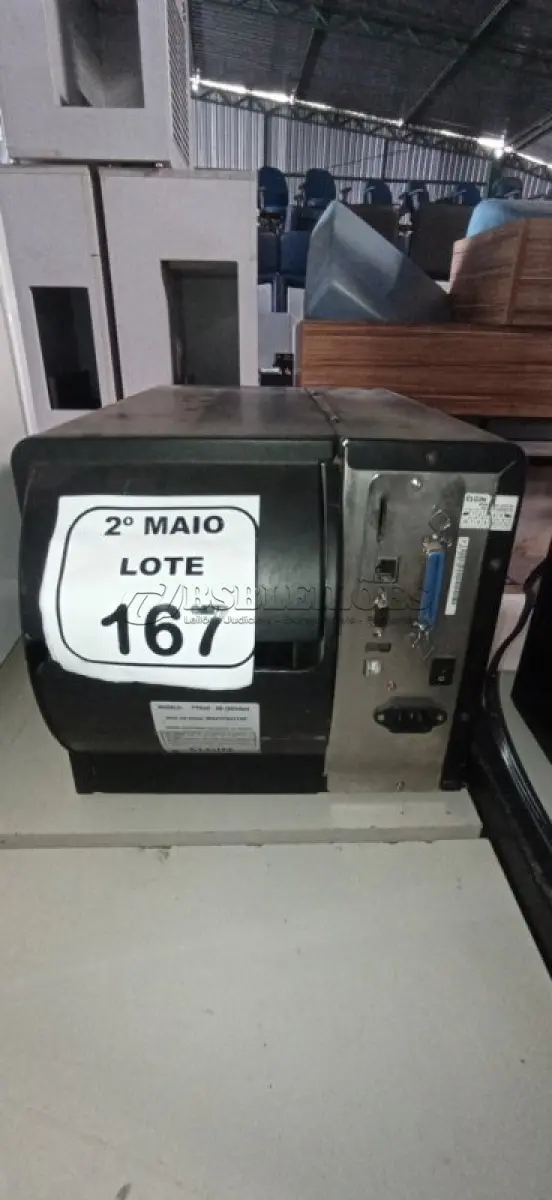 LOTE 167 - 01 IMPRESSORA DE ETIQUETAS MARCA ELGIN. (NO ESTADO) ATENÇÃO! FAZER A VISITAÇÃO ANTES DE ARREMATAR, NÃO SABEMOS SE FUNCIONA, LEILÃO NÃO TEM GARANTIA E NEM DEVOLUÇÃO, SUJEITO A POSSÍVEIS AVARIAS VISÍVEIS/OCULTAS E/OU AUSÊNCIA DE COMPONENTES.