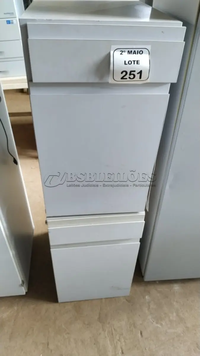 LOTE 251 - 02 ARMÁRIOS PARA CPU COM 01 PORTA E 01 GAVETA. (NO ESTADO) ATENÇÃO! FAZER A VISITAÇÃO ANTES DE ARREMATAR, NÃO SABEMOS SE FUNCIONA, LEILÃO NÃO TEM GARANTIA E NEM DEVOLUÇÃO, SUJEITO A POSSÍVEIS AVARIAS VISÍVEIS/OCULTAS E/OU AUSÊNCIA DE COMPONENTES.
