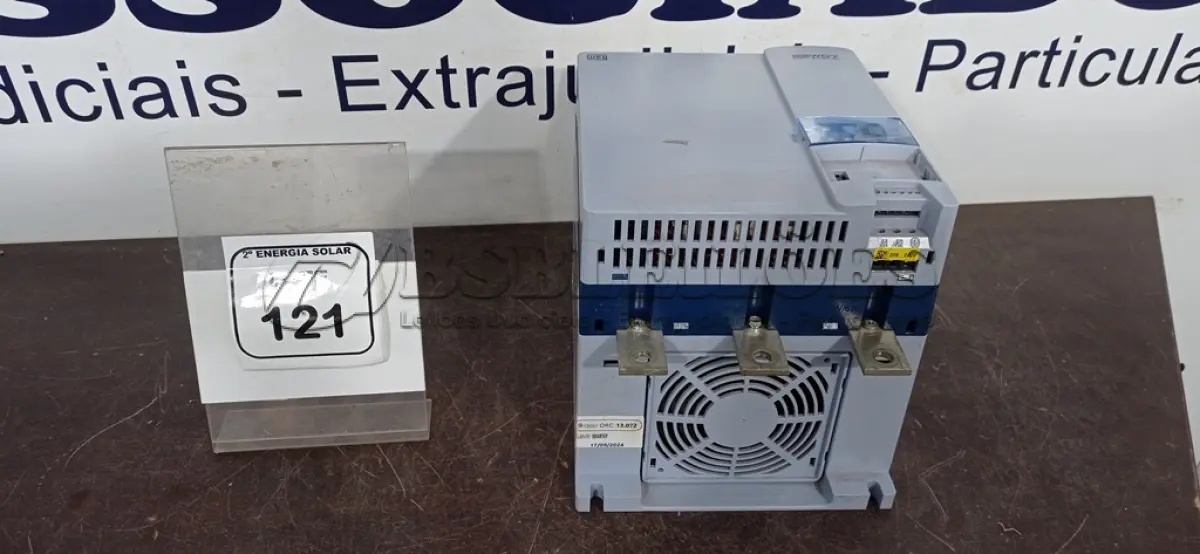 LOTE 121 - 01 CHAVE DE PARTIDA ESTÁTICA WEG MODELO SSWO70255T5SH2Z 255 A. (NO ESTADO) ATENÇÃO! FAZER A VISITAÇÃO ANTES DE ARREMATAR, NÃO SABEMOS SE FUNCIONA, LEILÃO NÃO TEM GARANTIA E NEM DEVOLUÇÃO, SUJEITO A POSSÍVEIS AVARIAS VISÍVEIS/OCULTAS E/OU AUSÊNCIA DE COMPONENTES.