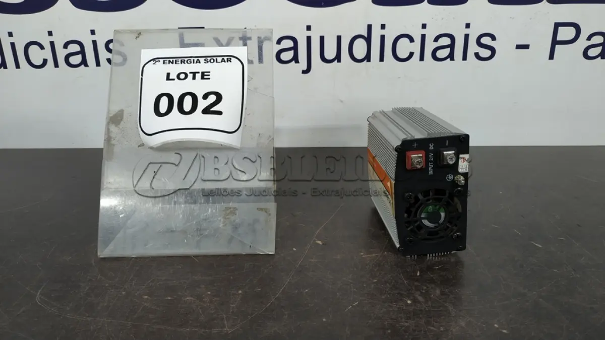 LOTE 002 - 01 INVERSOR DE ONDA MODIFICADA 400WATTS ENTRADA 24V E SAÍDA 127V. (NO ESTADO) ATENÇÃO! FAZER A VISITAÇÃO ANTES DE ARREMATAR, NÃO SABEMOS SE FUNCIONA, LEILÃO NÃO TEM GARANTIA E NEM DEVOLUÇÃO, SUJEITO A POSSÍVEIS AVARIAS VISÍVEIS/OCULTAS E/OU AUSÊNCIA DE COMPONENTES.