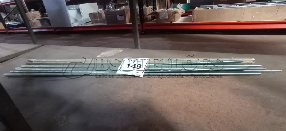 LOTE 149 - 01 LOTE COM BARRAS ROSCADAS. (NO ESTADO) ATENÇÃO! FAZER A VISITAÇÃO ANTES DE ARREMATAR, NÃO SABEMOS SE FUNCIONA, LEILÃO NÃO TEM GARANTIA E NEM DEVOLUÇÃO, SUJEITO A POSSÍVEIS AVARIAS VISÍVEIS/OCULTAS E/OU AUSÊNCIA DE COMPONENTES.