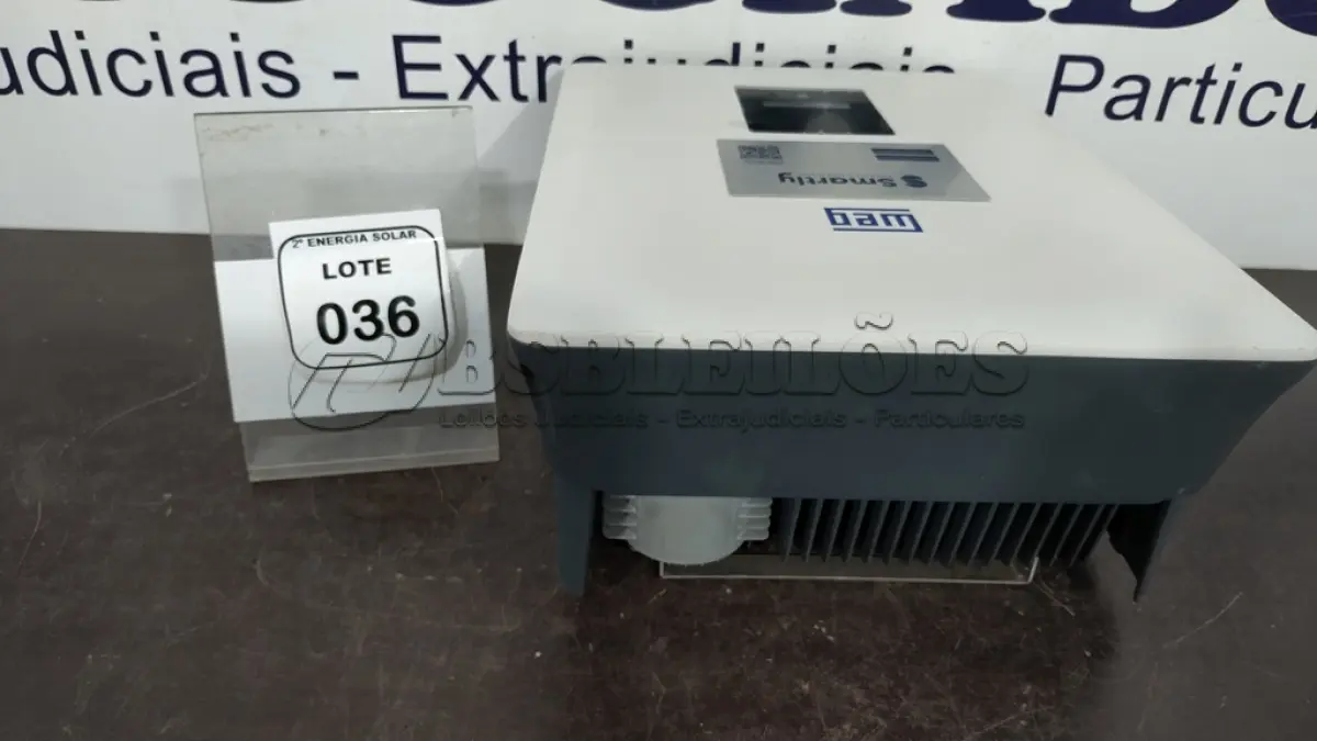LOTE 036 - 01 INVERSOR SOLAR WEG MODELO SIW400G T025 W0. (NO ESTADO) ATENÇÃO! FAZER A VISITAÇÃO ANTES DE ARREMATAR, NÃO SABEMOS SE FUNCIONA, LEILÃO NÃO TEM GARANTIA E NEM DEVOLUÇÃO, SUJEITO A POSSÍVEIS AVARIAS VISÍVEIS/OCULTAS