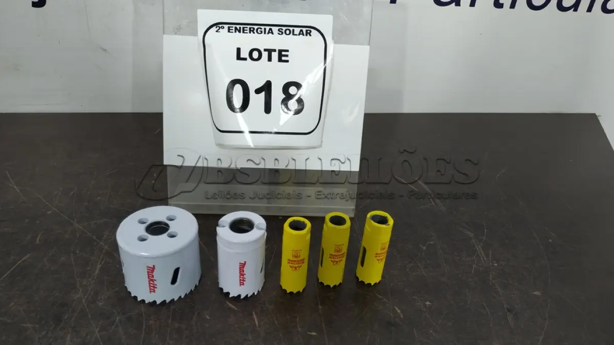 LOTE 018 - 03 SERRAS COPO DE 19MM, SERRAS COPO DE 33MM E 01 SERRA COPO DE 52MM. (NO ESTADO) ATENÇÃO! FAZER A VISITAÇÃO ANTES DE ARREMATAR, NÃO SABEMOS SE FUNCIONA, LEILÃO NÃO TEM GARANTIA E NEM DEVOLUÇÃO, SUJEITO A POSSÍVEIS AVARIAS VISÍVEIS/OCULTAS E/OU AUSÊNCIA DE COMPONENTES.