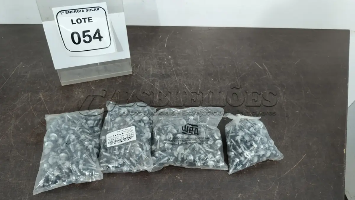 LOTE 054 - 01 CAIXA COM PARAFUSOS SEXTAVADOS AUTO BROCANTE 5.5X25. (NO ESTADO) ATENÇÃO! FAZER A VISITAÇÃO ANTES DE ARREMATAR, NÃO SABEMOS SE FUNCIONA, LEILÃO NÃO TEM GARANTIA E NEM DEVOLUÇÃO, SUJEITO A POSSÍVEIS AVARIAS VISÍVEIS/OCULTAS E/OU AUSÊNCIA DE COMPONENTES.