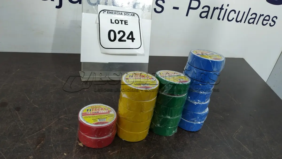 LOTE 024 - 05 FITAS ISOLANTES VERDE, 07 FITAS ISOLANTES AZUL, 05 FITAS ISOLANTES AMARELAS E 02 FITAS ISOLANTES VERMELHAS. (NO ESTADO) ATENÇÃO! FAZER A VISITAÇÃO ANTES DE ARREMATAR, NÃO SABEMOS SE FUNCIONA, LEILÃO NÃO TEM GARANTIA E NEM DEVOLUÇÃO, SUJEITO A POSSÍVEIS AVARIAS VISÍVEIS/OCULTAS E/OU AUSÊNCIA DE COMPONENTES.