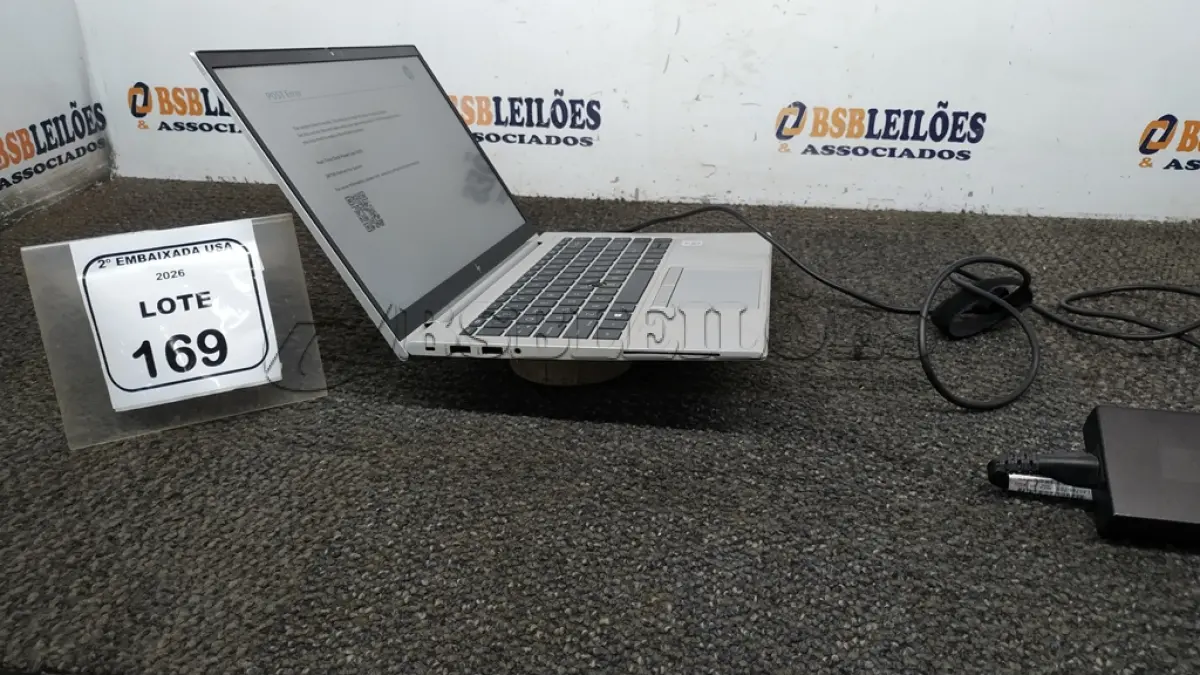 LOTE 169 - 01 LAPTOP ELITEBOOK CORE 15 VPRO MARCA HP COM FONTE. (NO ESTADO EM QUE SE ENCONTRA. SUJEITO A AVARIAS OCULTAS/VISÍVEIS.) BH1535V