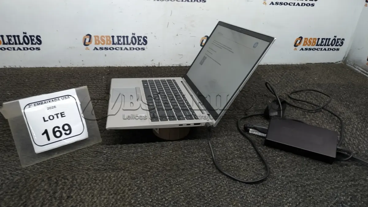 LOTE 169 - 01 LAPTOP ELITEBOOK CORE 15 VPRO MARCA HP COM FONTE. (NO ESTADO EM QUE SE ENCONTRA. SUJEITO A AVARIAS OCULTAS/VISÍVEIS.) BH1535V