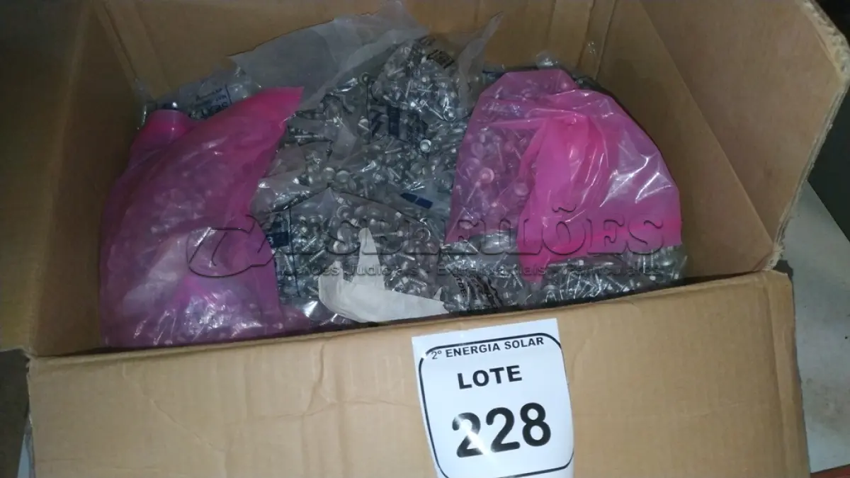 LOTE 228 - 01 CAIXA COM APROXIMADAMENTE 1.900 PARAFUSOS SEXTAVADO 5X25. (NO ESTADO) ATENÇÃO! FAZER A VISITAÇÃO ANTES DE ARREMATAR, NÃO SABEMOS SE FUNCIONA, LEILÃO NÃO TEM GARANTIA E NEM DEVOLUÇÃO, SUJEITO A POSSÍVEIS AVARIAS VISÍVEIS/OCULTAS E/OU 
