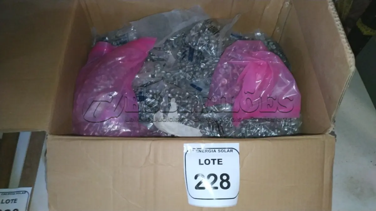 LOTE 228 - 01 CAIXA COM APROXIMADAMENTE 1.900 PARAFUSOS SEXTAVADO 5X25. (NO ESTADO) ATENÇÃO! FAZER A VISITAÇÃO ANTES DE ARREMATAR, NÃO SABEMOS SE FUNCIONA, LEILÃO NÃO TEM GARANTIA E NEM DEVOLUÇÃO, SUJEITO A POSSÍVEIS AVARIAS VISÍVEIS/OCULTAS E/OU 