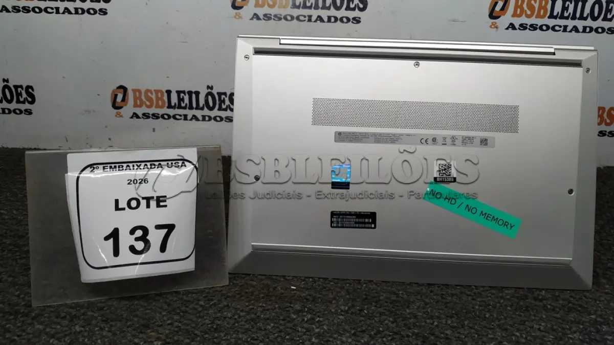 LOTE 137 - 01 LAPTOP ELITEBOOK CORE I5 VPRO MARCA HP SEM FONTE. (NO ESTADO EM QUE SE ENCONTRA. SUJEITO A AVARIAS OCULTAS/VISÍVEIS.) BH1538B