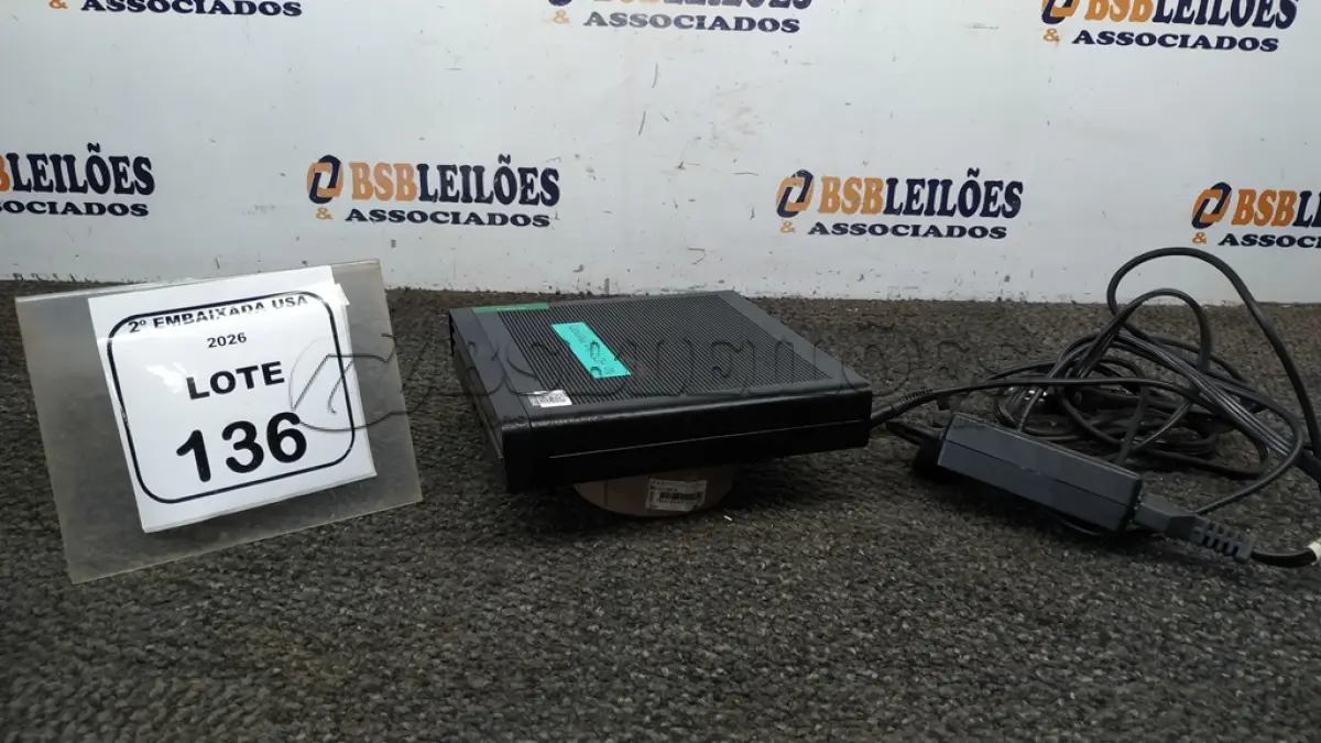 LOTE 136 - 01 CPU SEM MEMÓRIA E HD COM FONTE MARCA HP ELETE DESK. (NO ESTADO EM QUE SE ENCONTRA. SUJEITO A AVARIAS OCULTAS/VISÍVEIS.) BM0664E