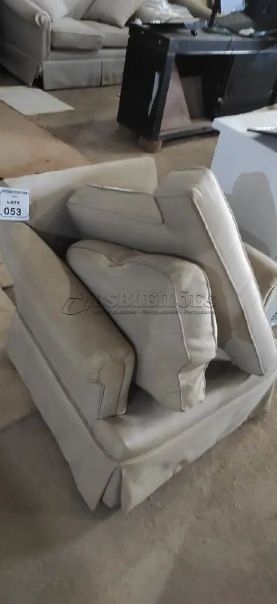 LOTE 053 - 01 POLTRONA. (NO ESTADO EM QUE SE ENCONTRA. SUJEITO A AVARIAS OCULTAS/VISÍVEIS) AV9982D